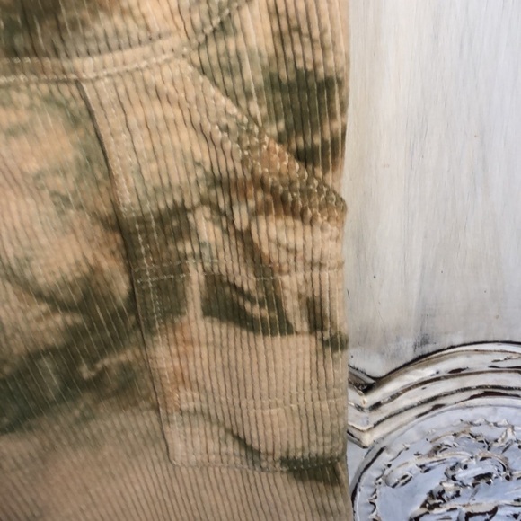 Pacsun 100% Cotton Wide Wale Splash Dyed Corduroy Y2K BF Carpenter Pants S/24 - Picture 10 of 14